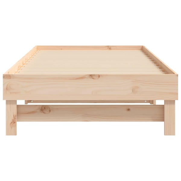vidaXL daybed med udtræk 2x(75x190) cm massivt fyrretræ