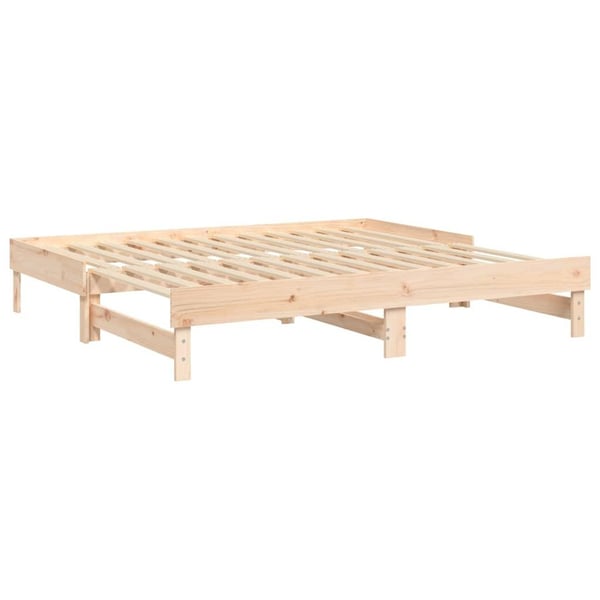 vidaXL daybed med udtræk 2x(75x190) cm massivt fyrretræ