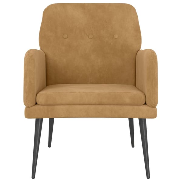 vidaXL lænestol 62x79x79 cm velour brun