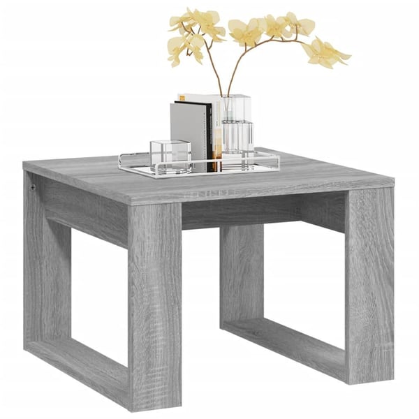 vidaXL sidebord 50x50x35 cm konstrueret træ grå sonoma-eg