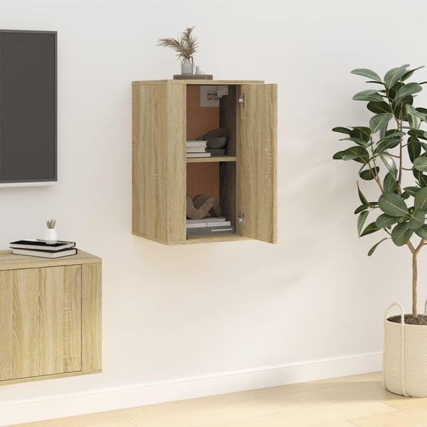 vidaXL væghængt tv-skab 40x34,5x60 cm sonoma-eg