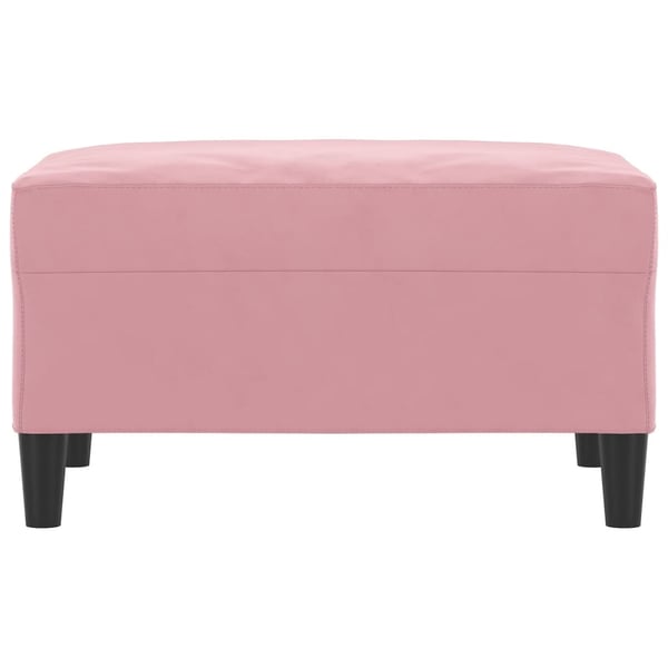 vidaXL fodskammel 70x55x41 cm velour lyserød