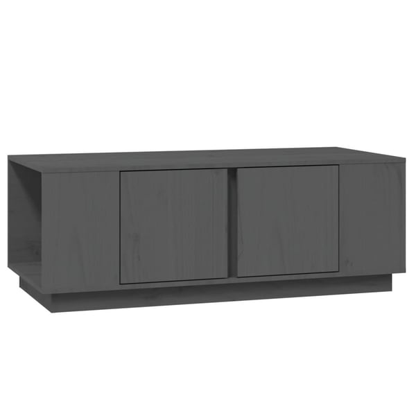 vidaXL Sohvapöytä harmaa 110x50x40 cm täysi mänty