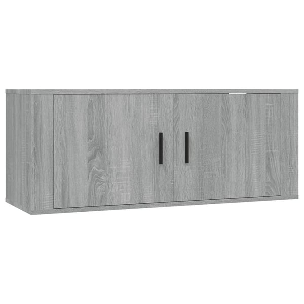 vidaXL Vegghengt TV-benk grå sonoma 100x34,5x40 cm