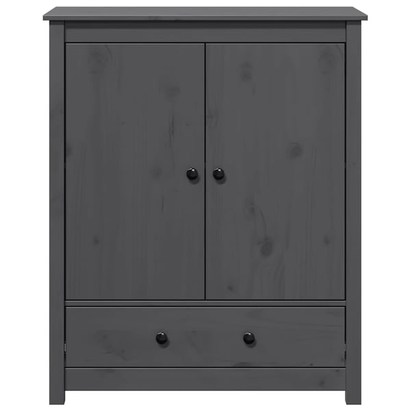 vidaXL højskab 83x41,5x100 cm massivt fyrretræ grå