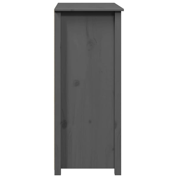 vidaXL højskab 83x41,5x100 cm massivt fyrretræ grå