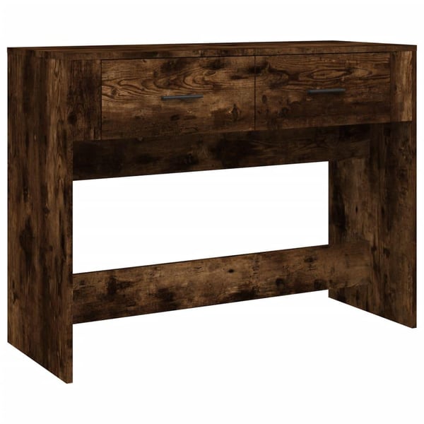 vidaXL Konsolipöytä savutammi 100x39x75 cm tekninen puu