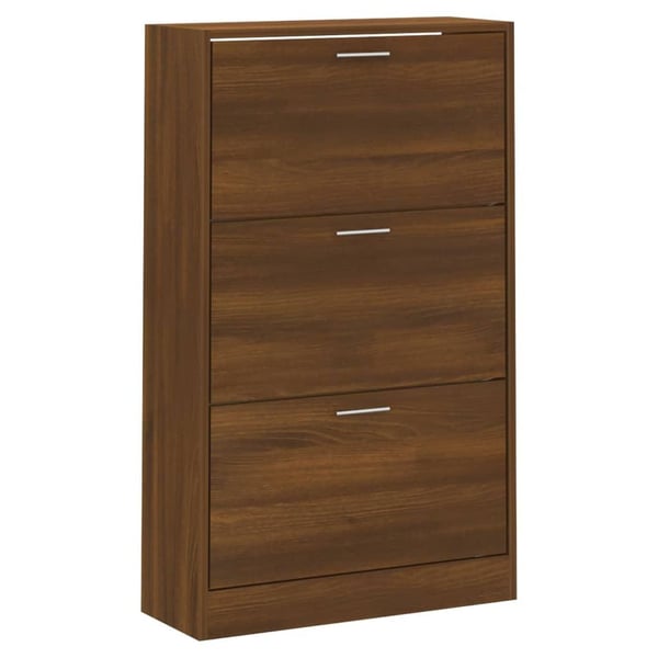 vidaXL Skoskap brun eik 63x24x103 cm konstruert tre