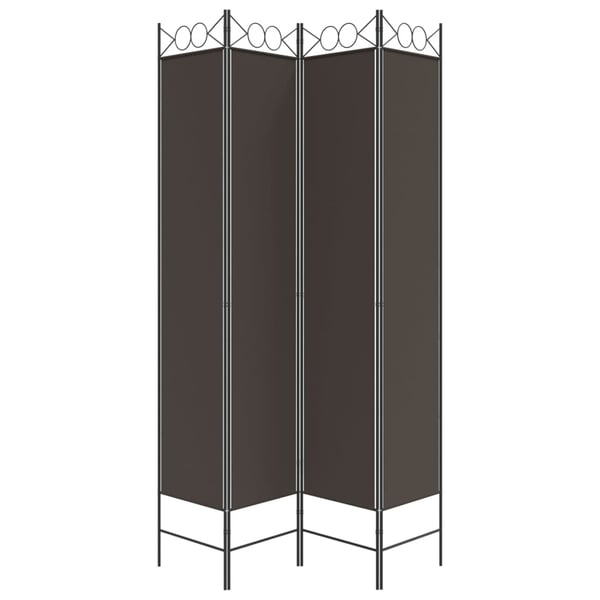 vidaXL 4-panels rumdeler 160x220 cm stof brun