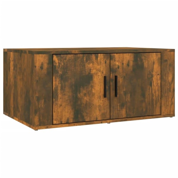 vidaXL sofabord 80x50x36 cm konstrueret træ røget egetræsfarve