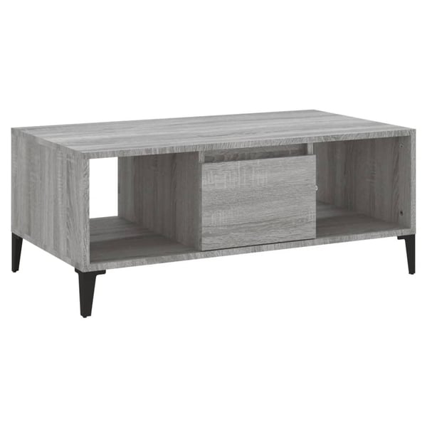 vidaXL Sohvapöytä harmaa Sonoma 90x50x36,5 cm tekninen puu
