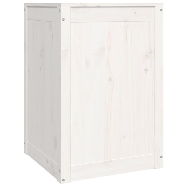 vidaXL vasketøjskurv 44x44x66 cm massivt fyrretræ hvid