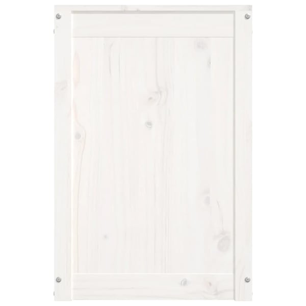vidaXL vasketøjskurv 44x44x66 cm massivt fyrretræ hvid
