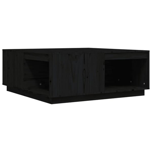 vidaXL sofabord 100x101x40,5 cm massivt fyrretræ sort