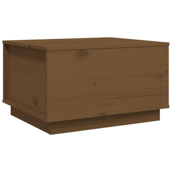 vidaXL sofabord 60x50x35 cm massivt fyrretræ gyldenbrun