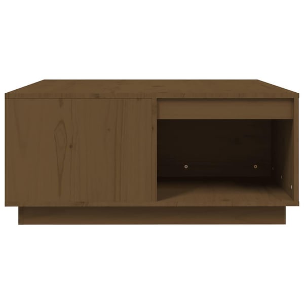 vidaXL sofabord 80x81x36,5 cm massivt fyrretræ gyldenbrun