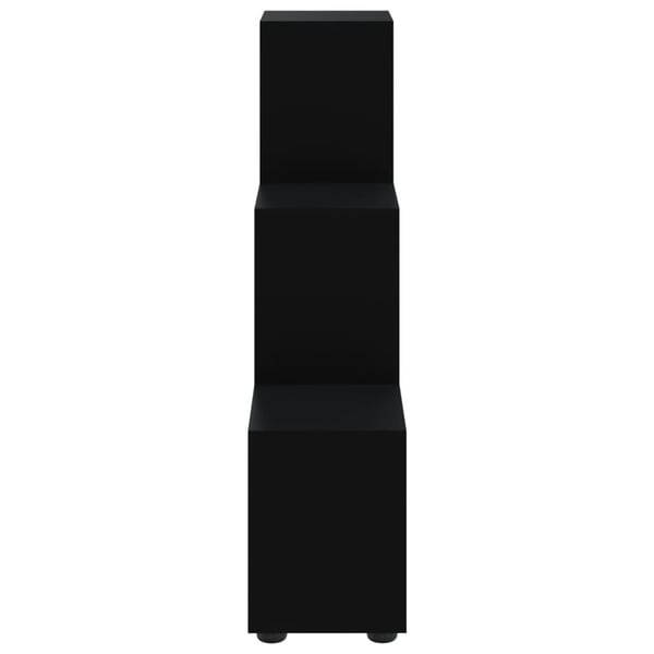 vidaXL trappereol 107 cm konstrueret træ sort