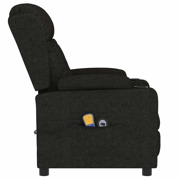 vidaXL eldrevet massagestol stof sort