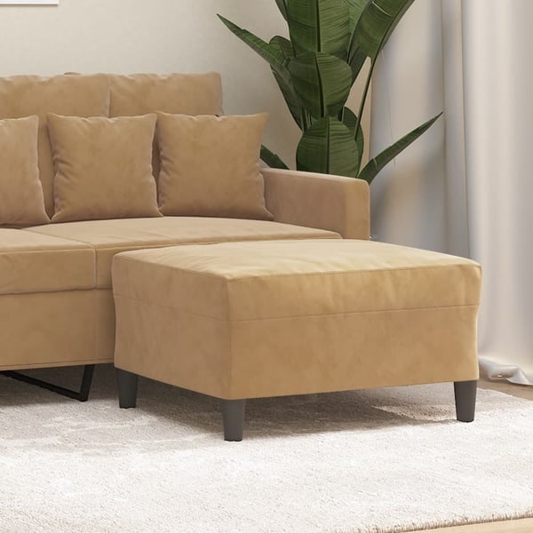 vidaXL fodskammel 70x55x41 cm velour brun