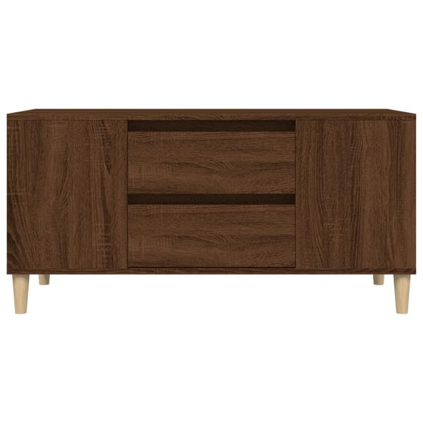 vidaXL tv-bord 102x44,5x50 cm konstrueret træ brun egetræsfarve