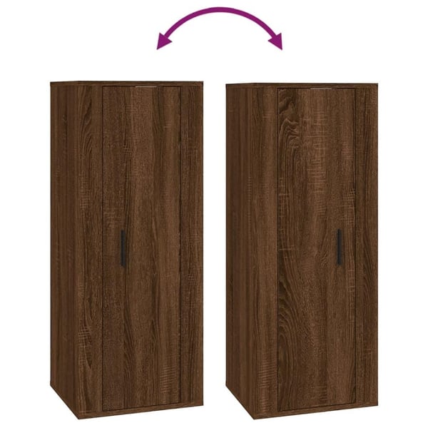 vidaXL Vegghengt TV-benk brun eik 40x34,5x100 cm