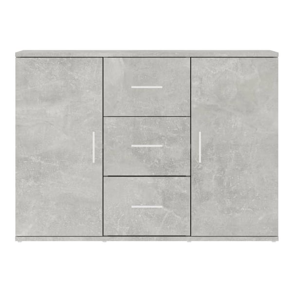 vidaXL Skjenk betonggrå 91x29,5x65 cm konstruert tre
