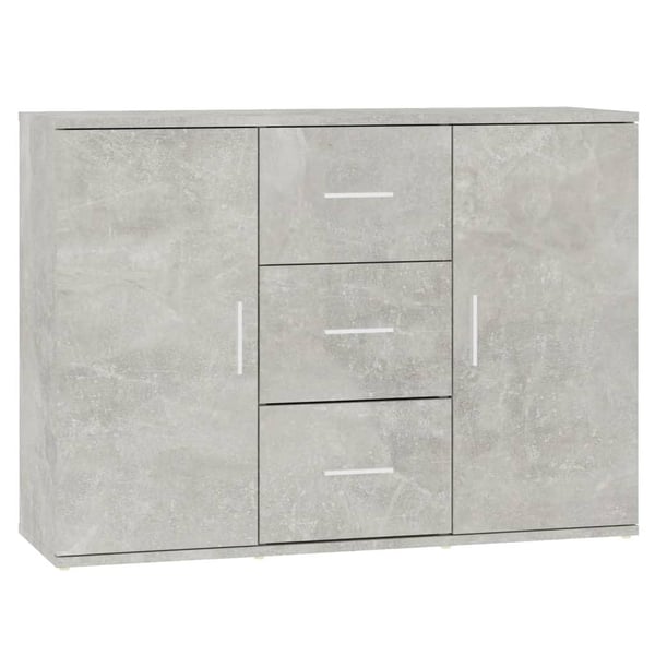 vidaXL Skjenk betonggrå 91x29,5x65 cm konstruert tre