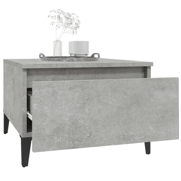 vidaXL Sidebord 2 stk betonggrå 50x46x35 cm konstruert tre