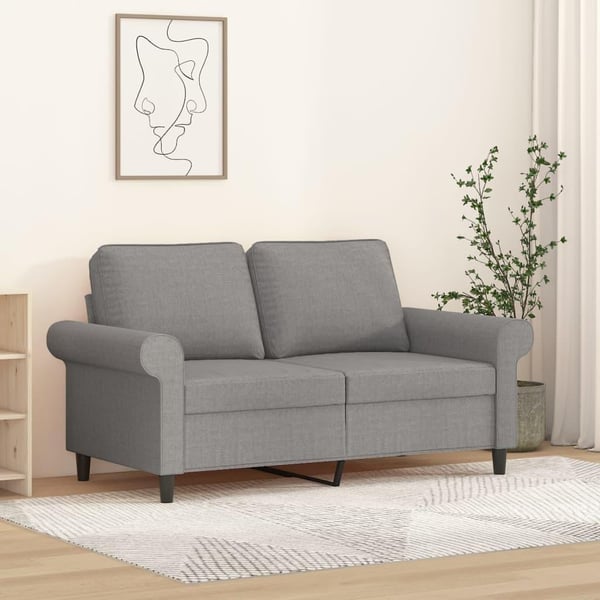 vidaXL 2-personers sofa 120 cm stof lysegrå