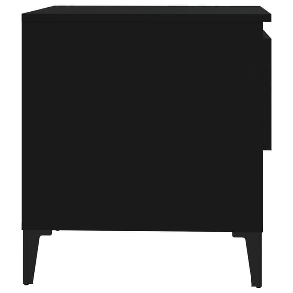 vidaXL Sidebord 2 stk svart 50x46x50 cm konstruert tre