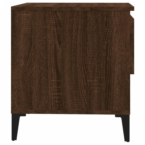 vidaXL sideborde 2 stk. 50x46x50 cm konstrueret træ brun egetræsfarve