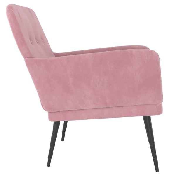 vidaXL Fåtölj rosa 62x79x79 cm sammet