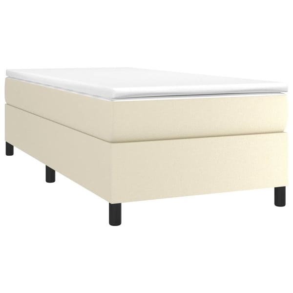 vidaXL kontinentalseng 80x200 cm kunstlæder cremefarvet