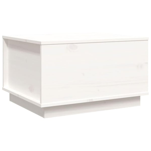 vidaXL sofabord 60x50x35 cm massivt fyrretræ hvid