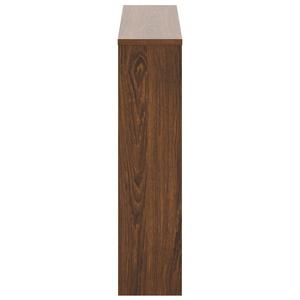 vidaXL Skoskap med speil 2 lag brun eik 63x17x67 cm