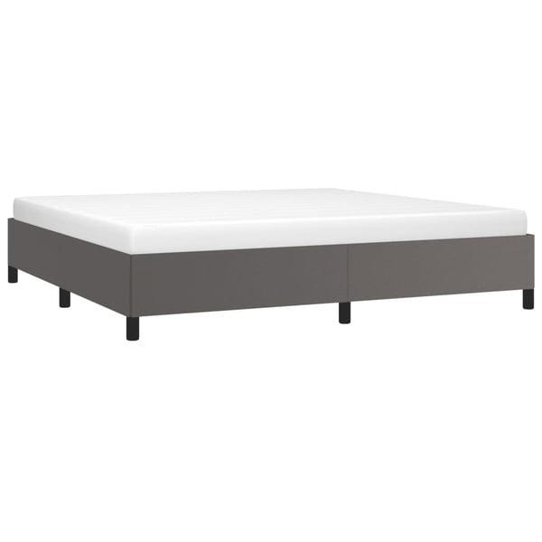 vidaXL sengeramme 200x200 cm kunstlæder grå