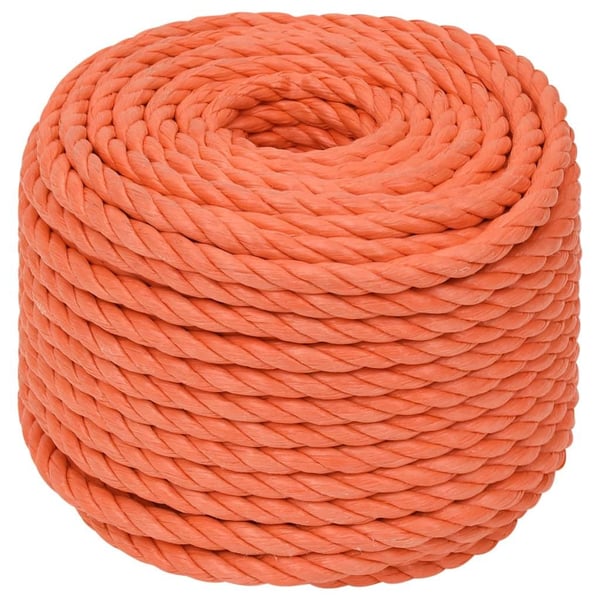 vidaXL Arbeidstau oransje 16 mm 50 m polypropylen