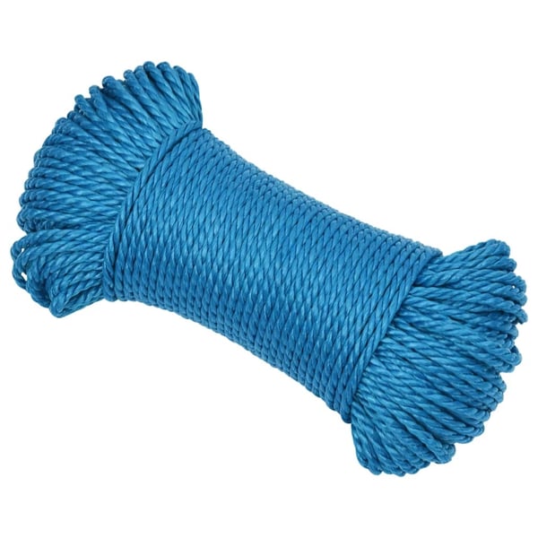 vidaXL arbejdsreb 3 mm 25 m polypropylen blå