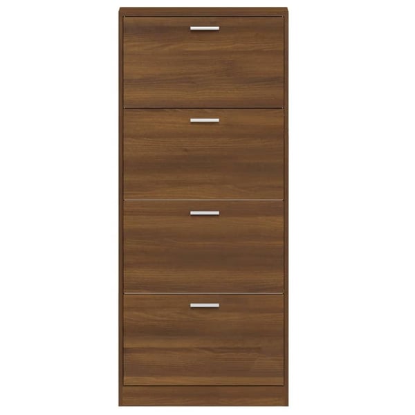 vidaXL Skoskap brun eik 59x17x150 cm konstruert tre