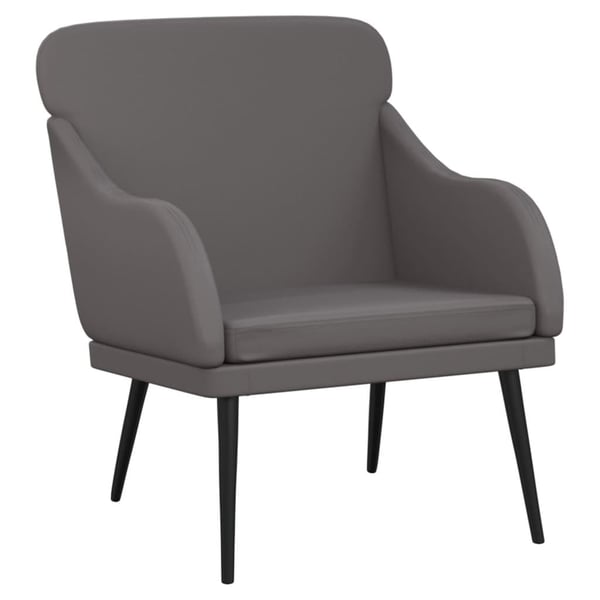 vidaXL lænestol 63x76x80 cm kunstlæder grå