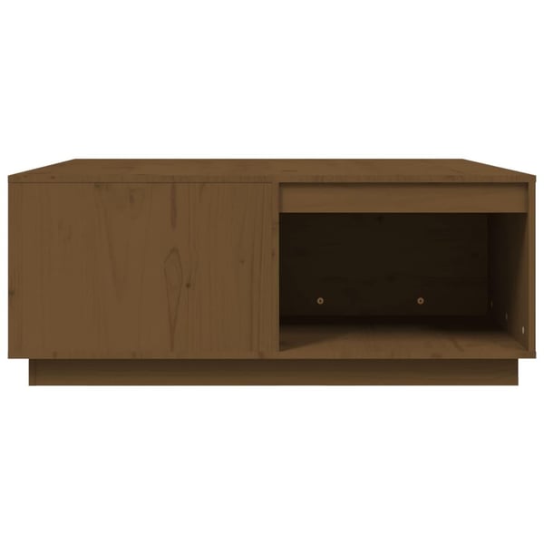 vidaXL sofabord 100x101x40,5 cm massivt fyrretræ gyldenbrun