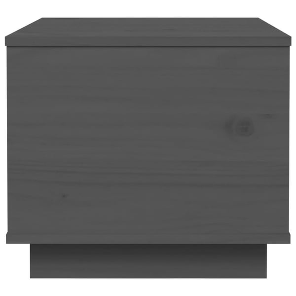 vidaXL sofabord 40x50x35 cm massivt fyrretræ grå