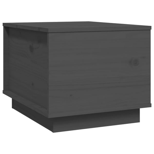 vidaXL sofabord 40x50x35 cm massivt fyrretræ grå