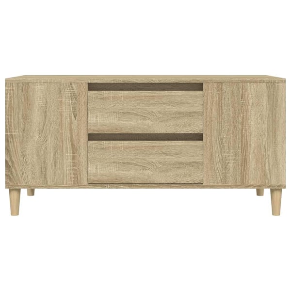 vidaXL tv-bord 102x44,5x50 cm konstrueret træ sonoma-eg