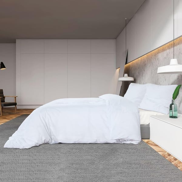 vidaXL Bäddset vit 140x200 cm bomull