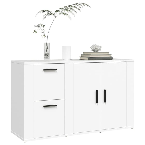 vidaXL Skjenk hvit 100x33x59,5 cm konstruert tre