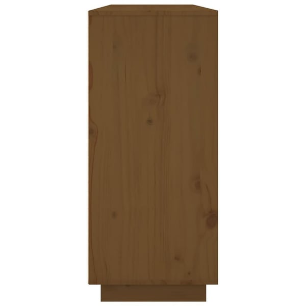 vidaXL skænk 120x35x80 cm massivt fyrretræ gyldenbrun