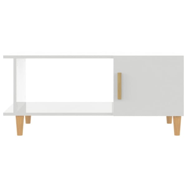 vidaXL sofabord 90x50x40 cm konstrueret træ hvid højglans