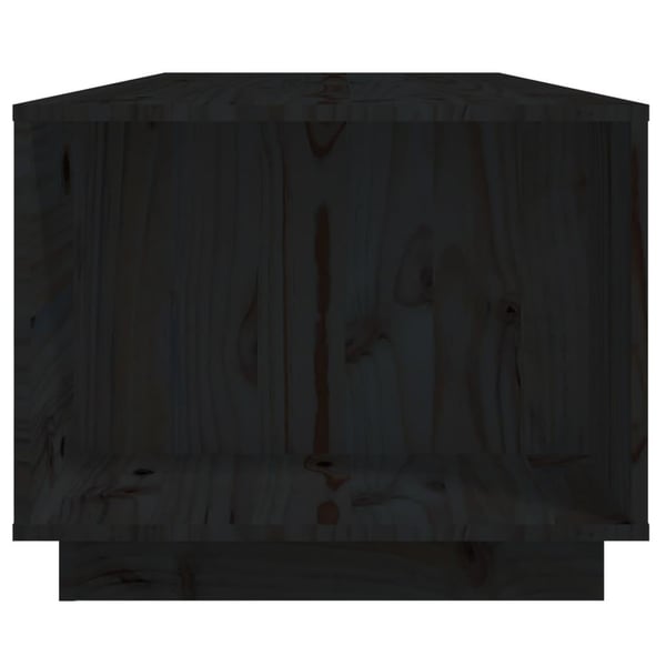 vidaXL sofabord 110x50x40 cm massivt fyrretræ sort