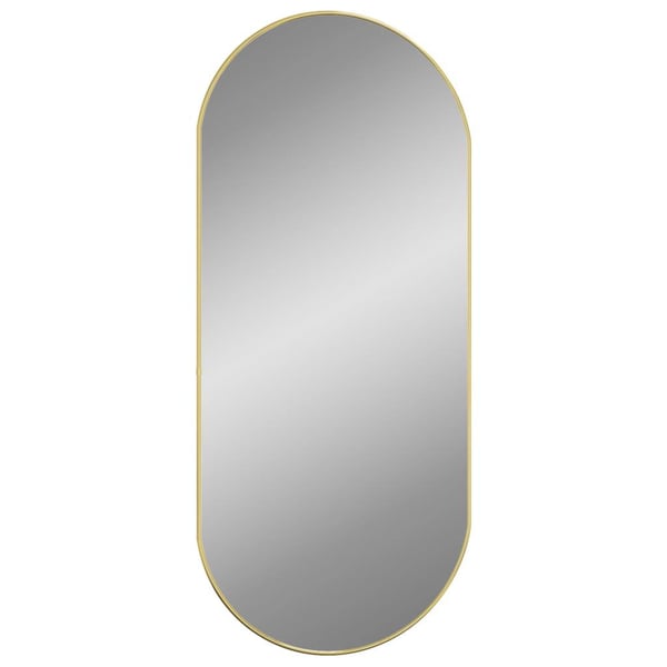 vidaXL Veggspeil gull 100x45 cm oval